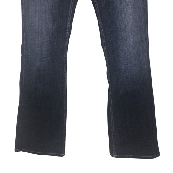 Guess Jeans Women’s 29 Blue Foxy Flare Denim Stretch Distressed - Picture 4 of 10